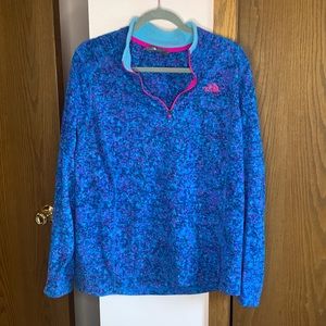North face speckled quarter zip fleece